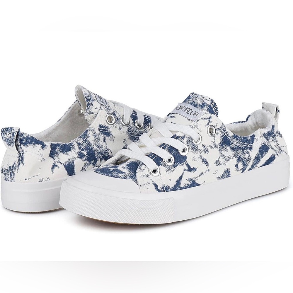 Women's Blue and White Sneakers